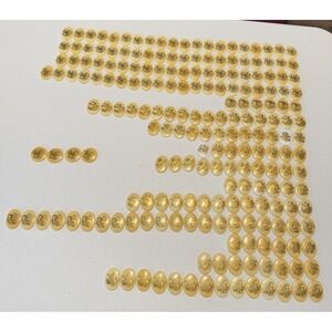 Huge Lot 200+ Assorted Zodiac Cameos All 12 Months Multiple Crafts Gold 40x30mm